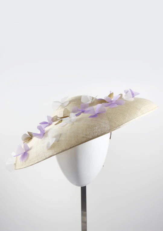 Straw hat with flowers